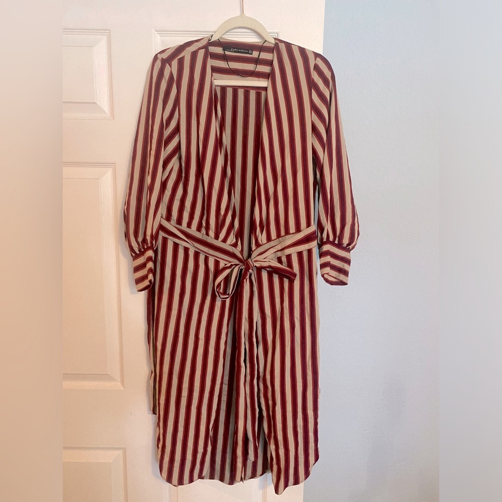 Zara striped robe/cardigan